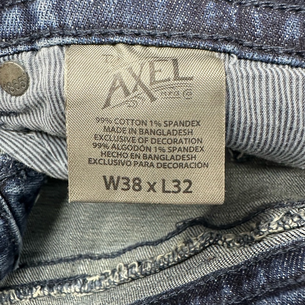 TK Axel Men's Relaxed Straight Leg Sz 38x32 Blue Jeans Denim W9 - Picture 5 of 6